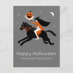Postal Jinete sin cabeza Halloween