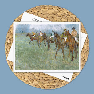 Postal Jinetes en la lluvia Edgar Degas