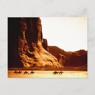 Postal Jinetes Navajo En El Cañón De Chelly 1904 Por Edwa