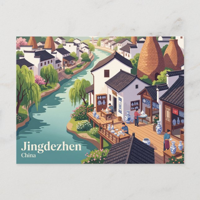 Postal Jingdezhen, China (Anverso)