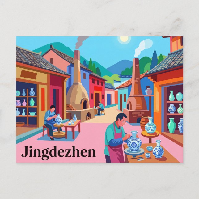 Postal Jingdezhen, China (Anverso)
