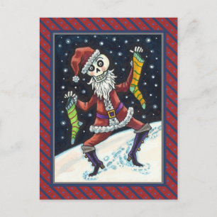 POSTAL JINGLE BONES SANTA, VACACIONES SKELETON Y ALMACENA