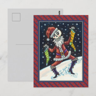 POSTAL JINGLE BONES SANTA, VACACIONES SKELETON Y ALMACENA