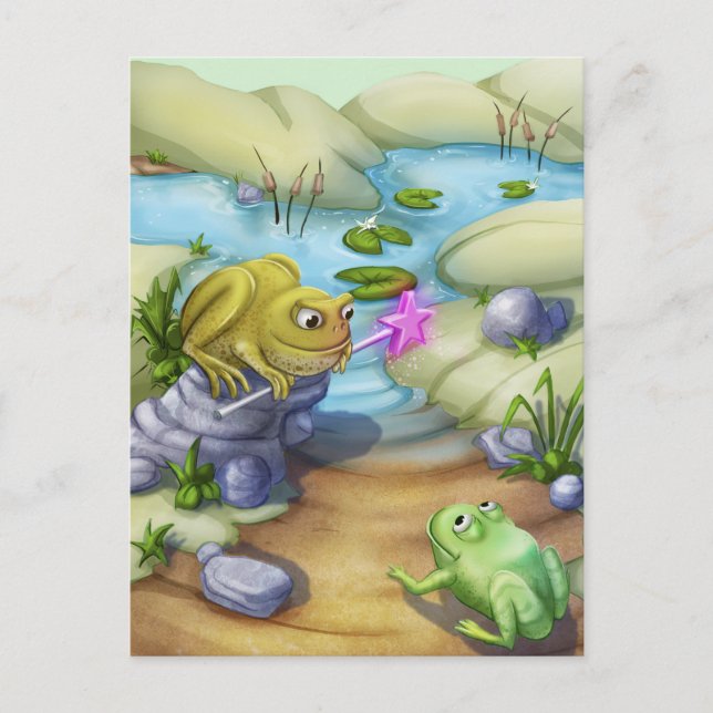Postal Jingle Little Gnome Frog & Toad (Anverso)