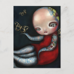 Postal Jinxi Octopus Tattoo Chica
