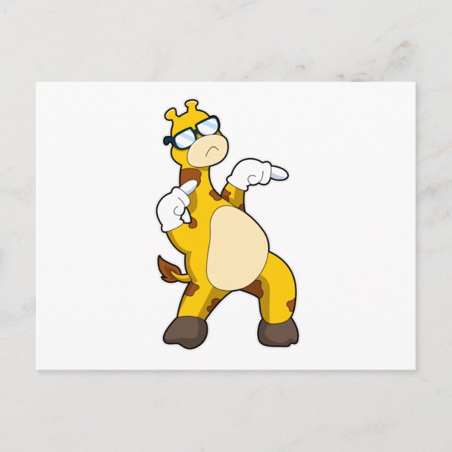 Postal Jirafa con Gafas de Sol (Anverso)