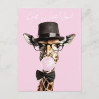 Jirafa con gafas, sombrero de copa, chicle Mejora