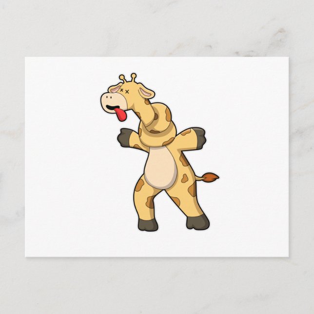 Postal Jirafa con nudo en el cuello (Anverso)