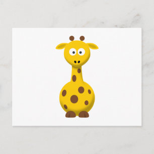 Postal Jirafa de Dibujos Animados