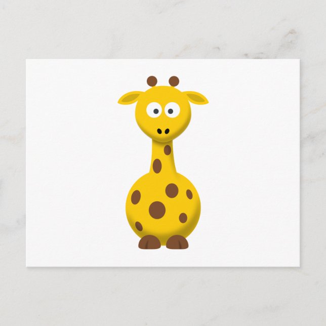 Postal Jirafa de Dibujos Animados (Anverso)