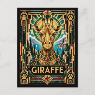 Postal Jirafa, Fauna Art Déco
