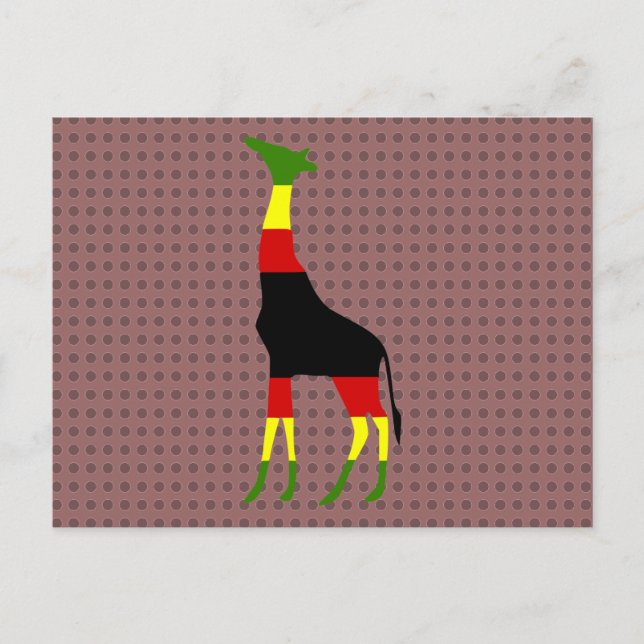Postal jirafa jamaicana (Anverso)