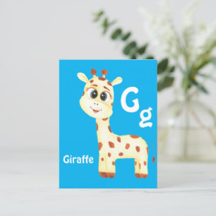 Postal Jirafa personaliza ABC: Letra G - Agrega tu nombre