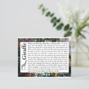 Postal Jirafa - Un poema sobre la recuperación