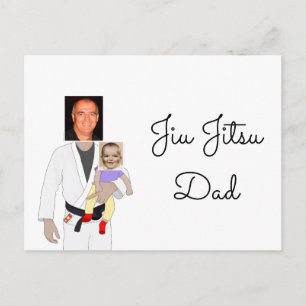 Postal Jiu Jitsu Dad Fotos y texto escrito a mano I