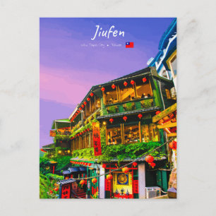 Postal Jiufen, Taiwán - Antigua Casa de Té