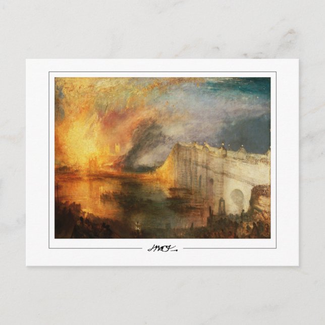 Postal JMW Turner #19-3 - Postcard Bella Artes (Anverso)