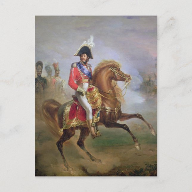 Postal Joachim Murat a caballo, 1814-15 (Anverso)