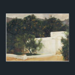 Postal Joaquín Sorolla - Árboles Naranjas en camino a Sev<br><div class="desc">Esta obra de arte impresionista, titulada "Árboles Naranjas en la carretera de Sevilla", es realizada por el célebre artista Joaquín Sorolla utilizando aceite sobre lienzo en 1903 en España. Su foto El regreso de la pesca fue muy admirada en el Salón de París y fue adquirida por el estado para...</div>