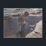 Postal Joaquin Sorolla - Buscando Mariscos<br><div class="desc">Buscando Mariscos,  Playa de Valencia by Joaquin Sorolla,  1907. Oil on canvas.</div>