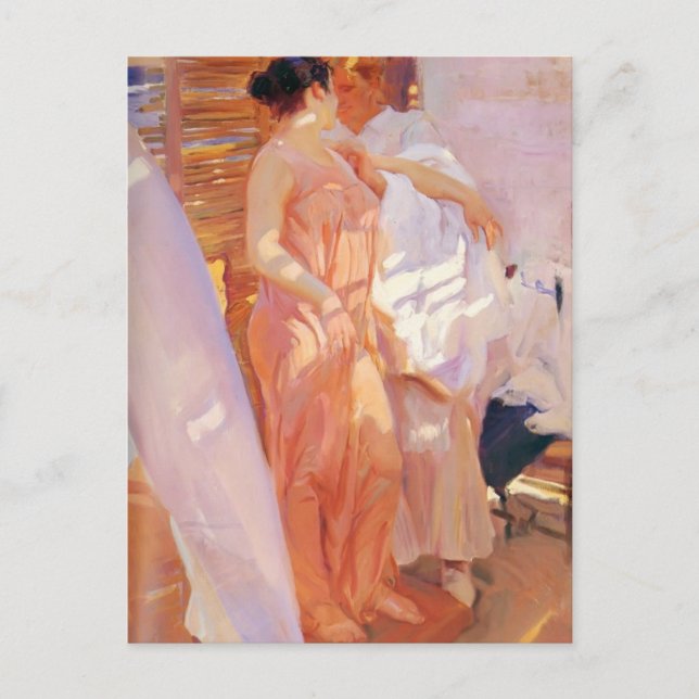 Postal Joaquín Sorolla - Después del baño (Anverso)