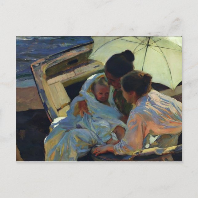 Postal Joaquín Sorolla - Después del baño (Anverso)