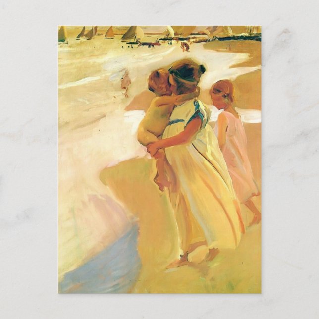 Postal Joaquín Sorolla - Después del baño, Valencia (Anverso)