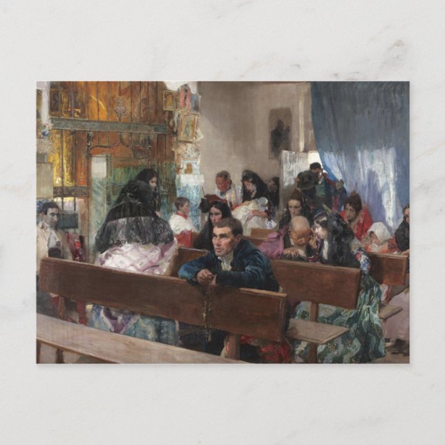 Postal Joaquin Sorolla - El bautismo (Anverso)