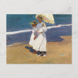 Postal Joaquin Sorolla - En la playa
