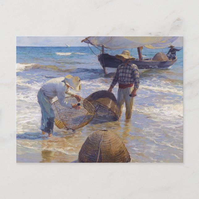 Postal Joaquin Sorolla - Pescador valenciano (Anverso)