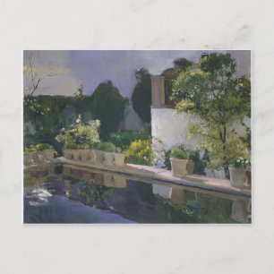 Postal Joaquín Sorolla- Reservorio de la Alcazín Sevilla