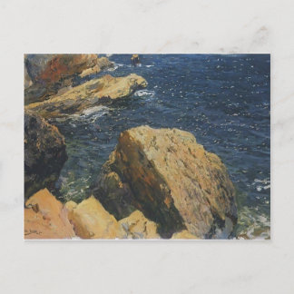 Postal Joaquín Sorolla - Rocas del Cabo, Javea