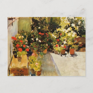 Postal Joaquín Sorolla - Techo con flores
