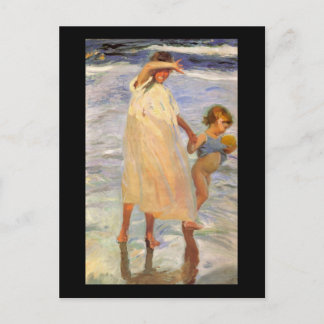 Postal Joaquín Sorolla y Bastida 2 hermanas
