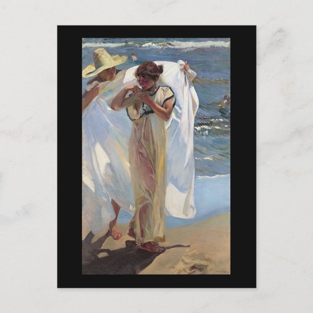 Postal Joaquín Sorolla y Bastida después del baño (Anverso)