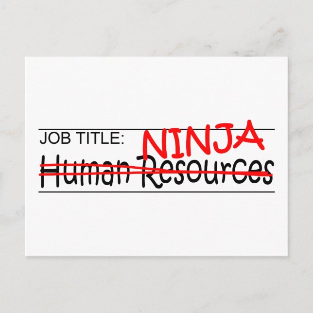 Postal Job Title Ninja - HR (Anverso)