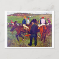 Jockey y caballo (antes de la carrera), Edgar Dega
