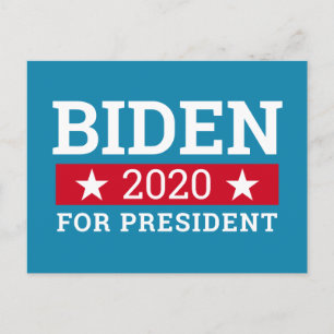 Postal Joe Biden 2020 para presidente - Verde azulados Es
