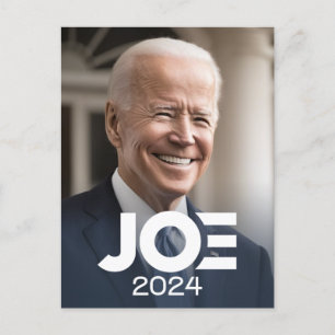 Postal Joe Biden 2024 para la foto del presidente