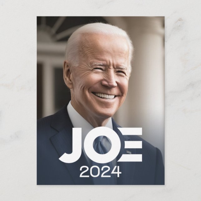 Postal Joe Biden 2024 para la foto del presidente (Anverso)