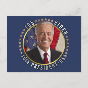 Postal Joe Biden 46º presidente EE.UU. Foto conmemorativa