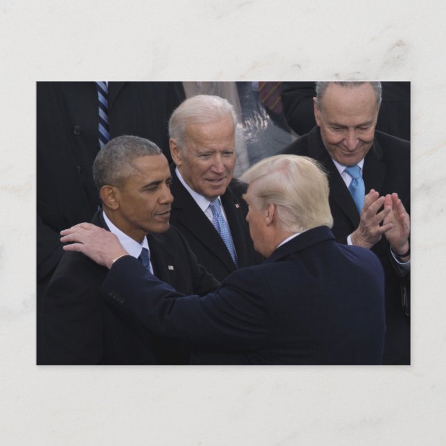 Postal Joe Biden, Barack Obama y Trump (Anverso)