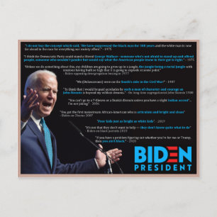 Postal Joe Biden cita sobre raza