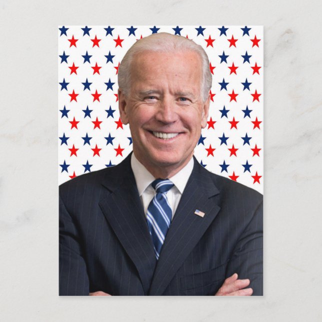 Postal Joe Biden Demócrata Presidente 2020 Estrellas Roja (Anverso)