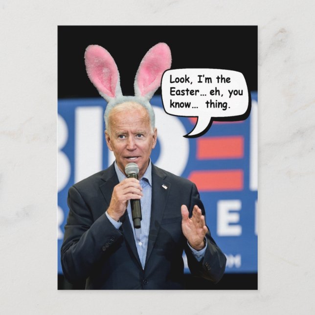 Postal Joe Biden Easter Bunny (Anverso)