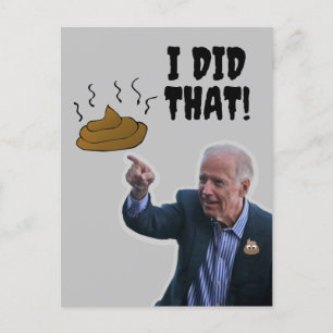 POSTAL JOE BIDEN FUNNY LO HICE CON POSTCARTAS