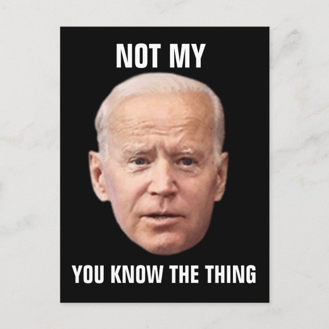 POSTAL JOE BIDEN FUNNY POSTCARDS (Anverso)
