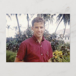 Postal Joe Biden joven estilizado caliente