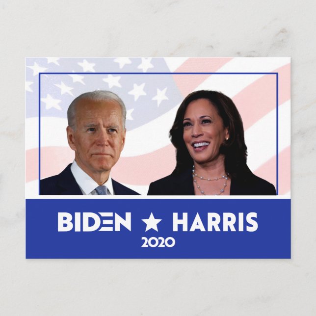 Postal JOE BIDEN KAMALA HARRIS FOTO Speech 2020 (Anverso)