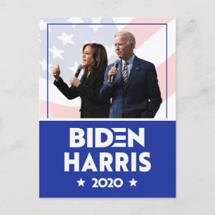 Postal JOE BIDEN KAMALA HARRIS MICROPHONE Speech 2020